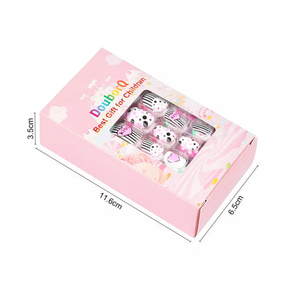 120Pcs Girls Colorful Cartoon Festival Full Cover Press on Nails