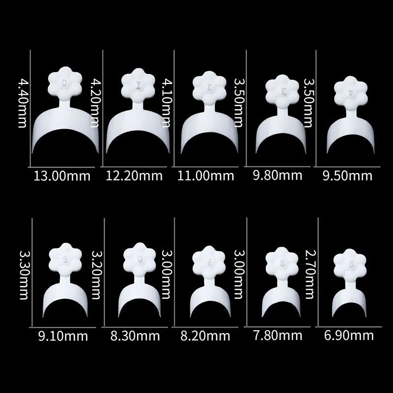 100pcs Acrylic Nail Tips White Crescent Shape Half Cover Press on Nails