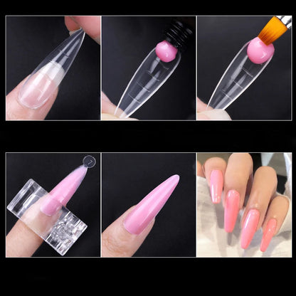 120 Pcs/Set transparent full coverage Press on nails